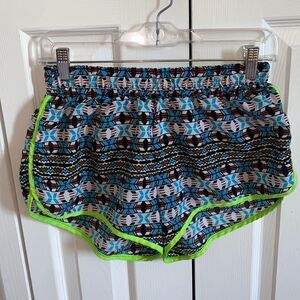 Shoshone Tribal Print High Thigh Shorts size Large L  -VGUC